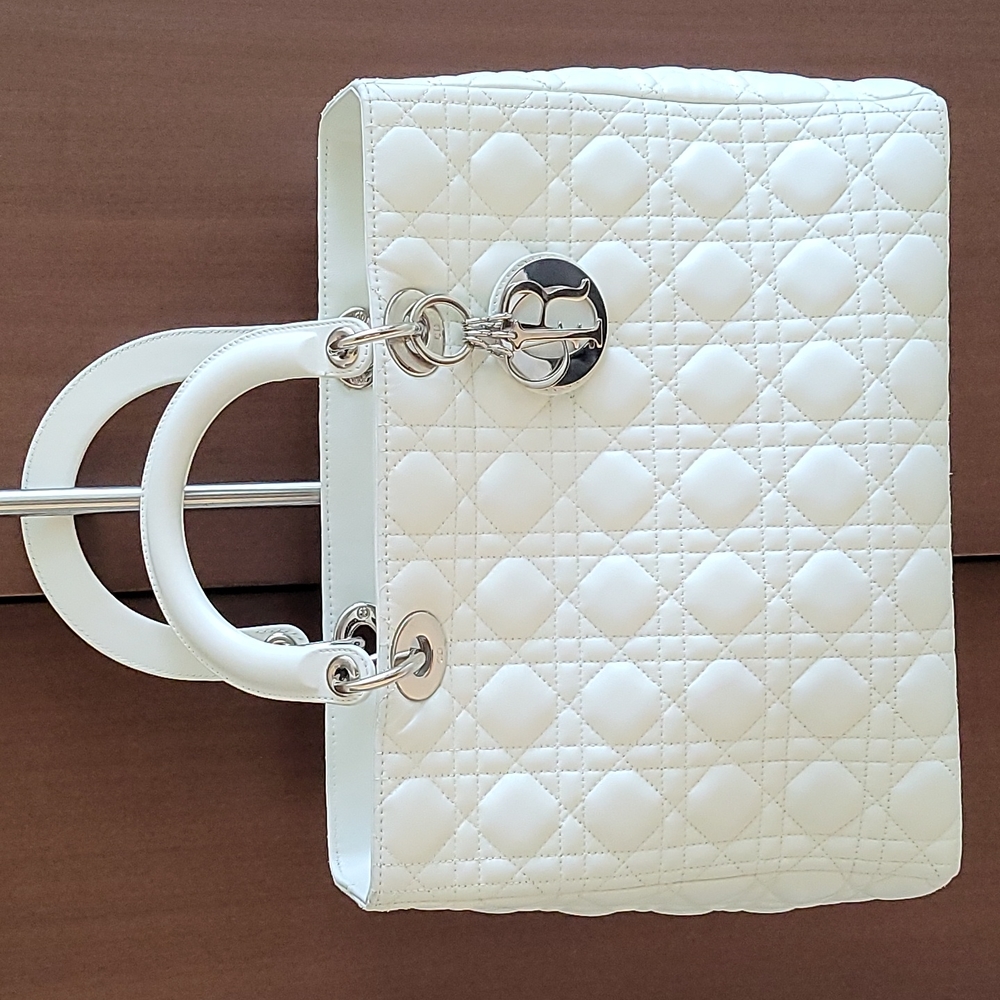 Dior Cannage Lady Dior Quilted Leather Large Handbag